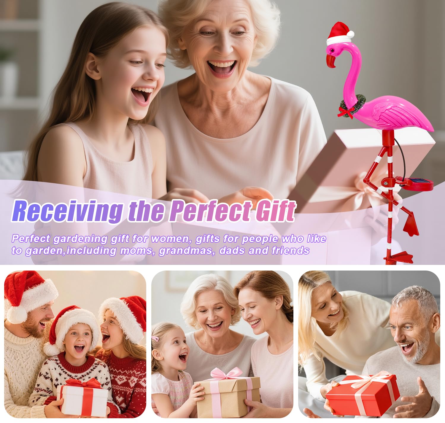 Warm pink glow adds festive mood for holidays and gatherings.