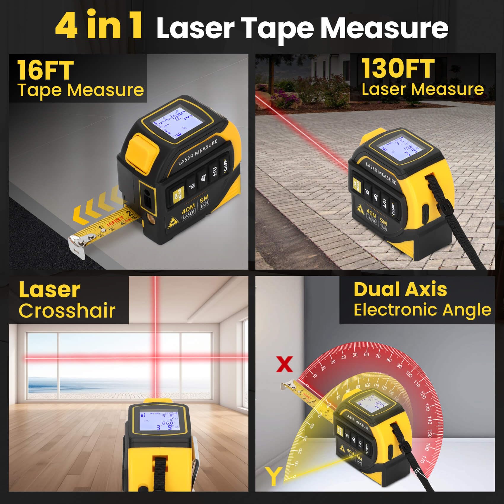 Edovaf self-locking tape measure enables one handed measurements on busy jobsites.