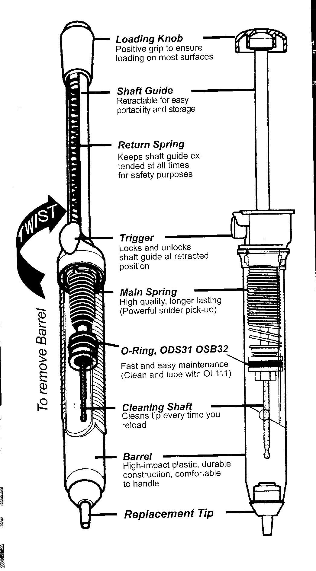 EDSYN DS017 bayonet-twist barrel design enabling fast maintenance.