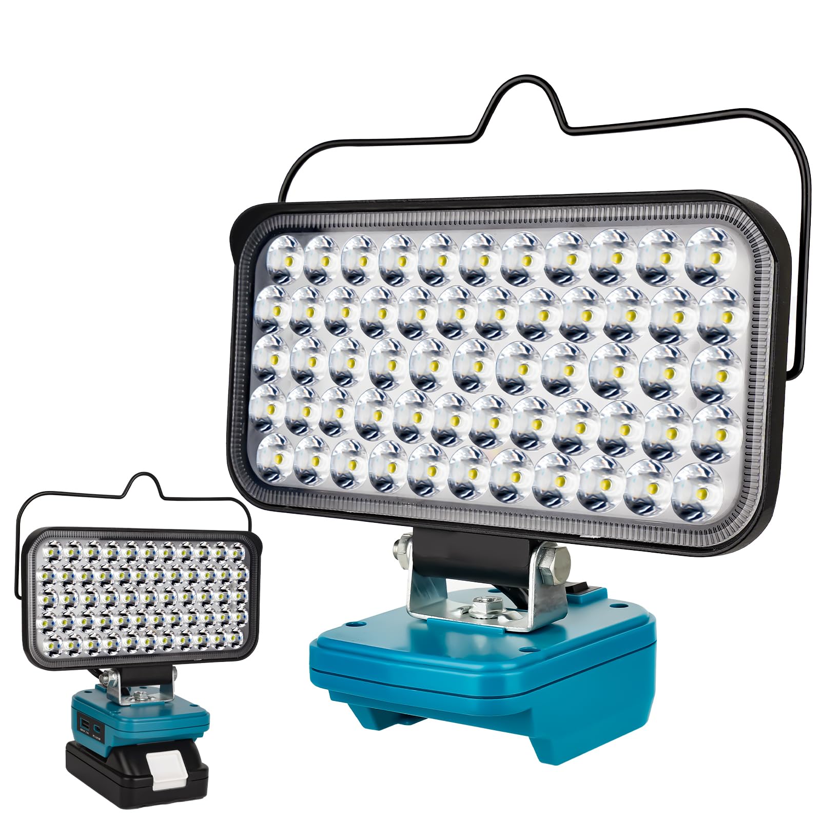 Edtran cordless work light head tilt provides precise task lighting