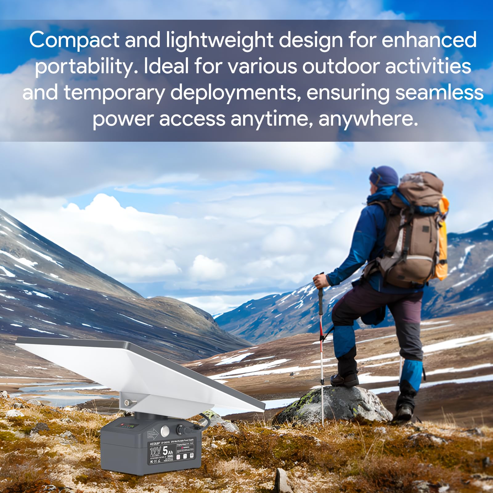 EDUP Starlink Mini weight 0.85kg, highly portable power solution
