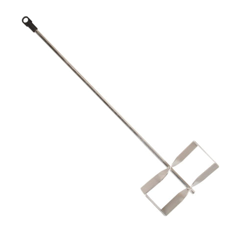 Edward Tools paddle mixer with 27-inch shaft ready for 5-gallon bucket mixing