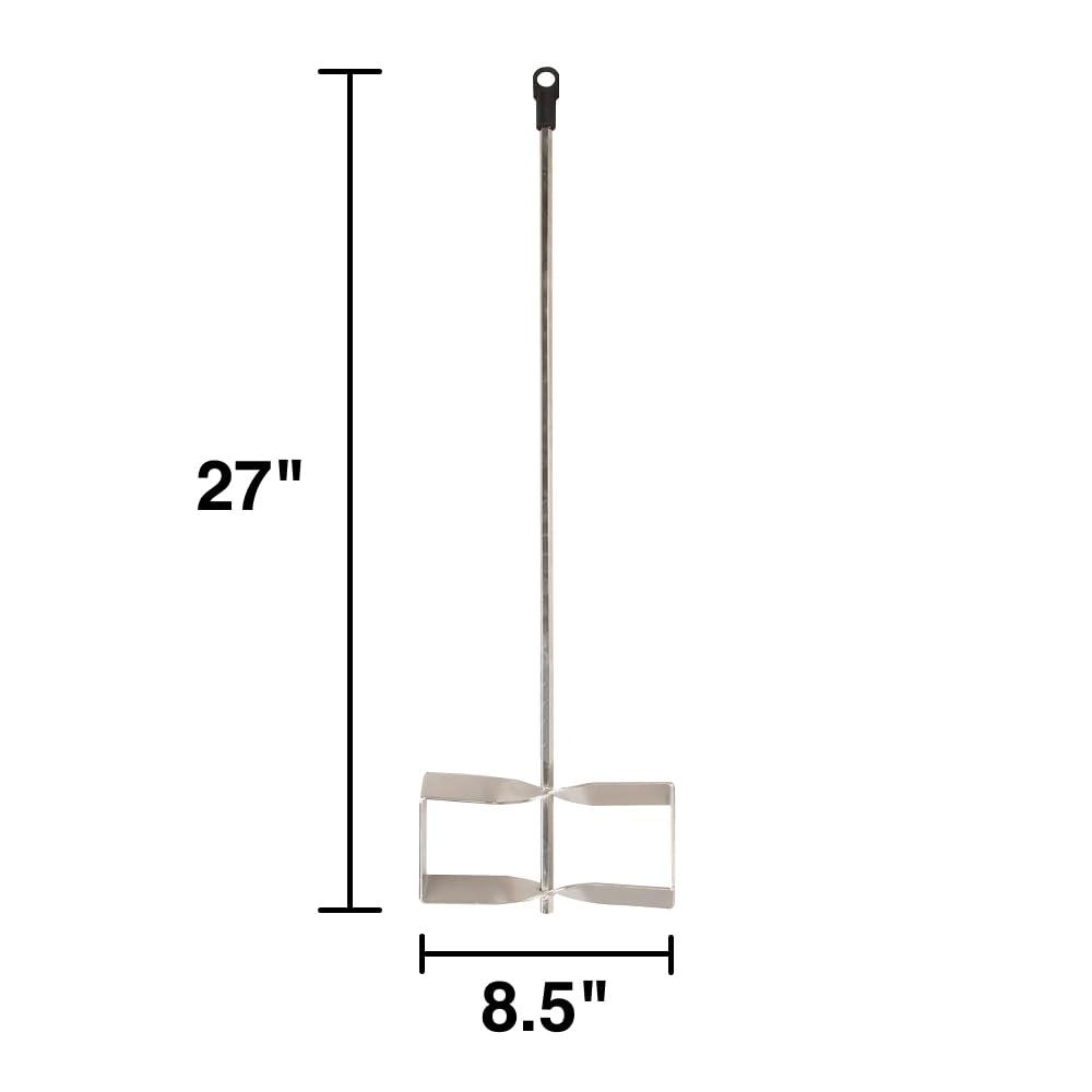 Edward Tools paddle mixer in bucket demonstrating quick, even blending for concrete or paint