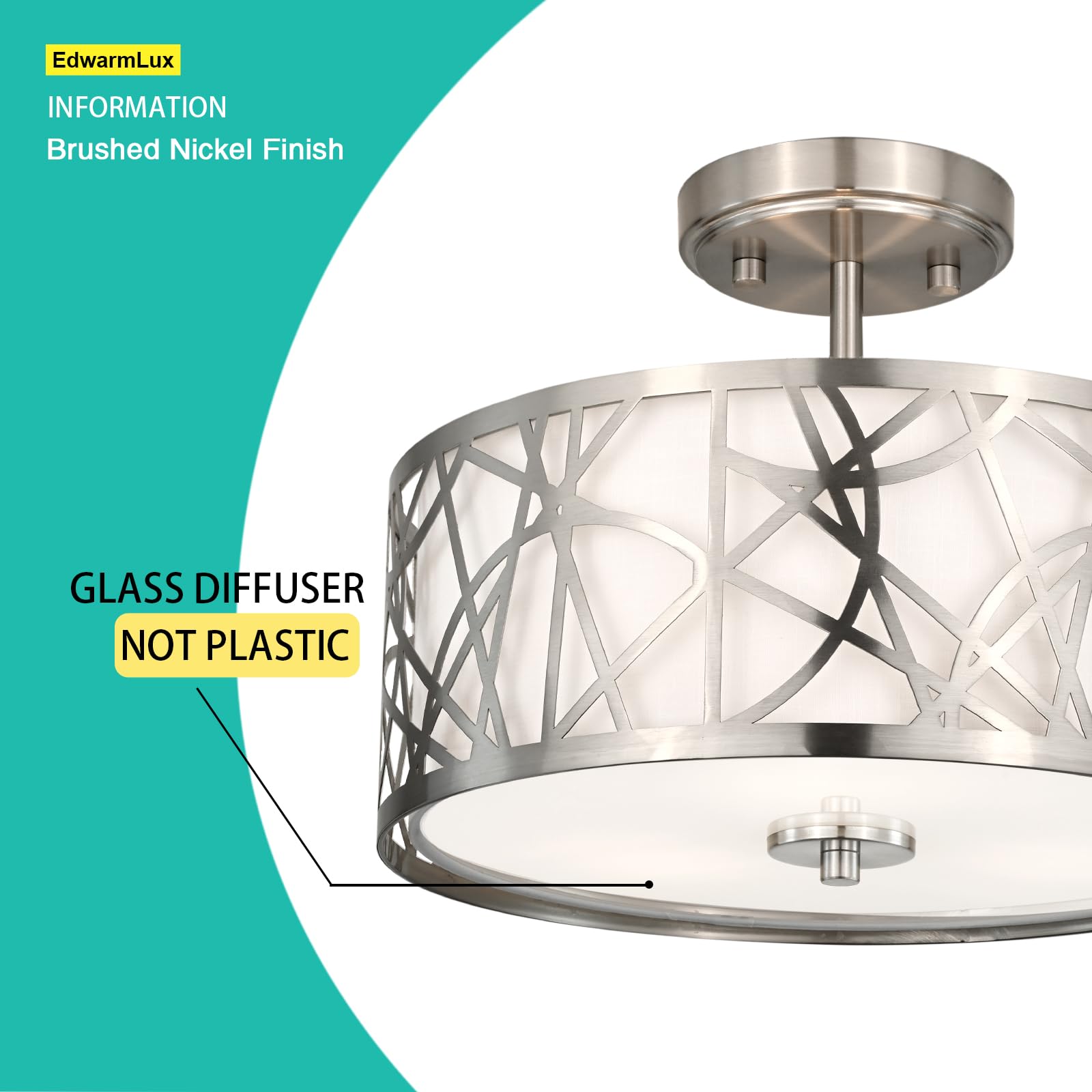 Edwarmlux easy-install kit enables quick ceiling mounting.