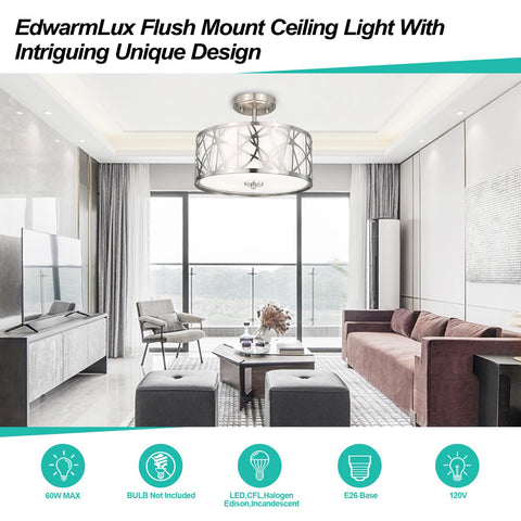 Edwarmlux frosted diffuser softens brightness for comfortable nighttime lighting.