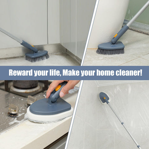 EDZNFE tub tile scrubber demonstrates two lockable angles for versatile cleaning