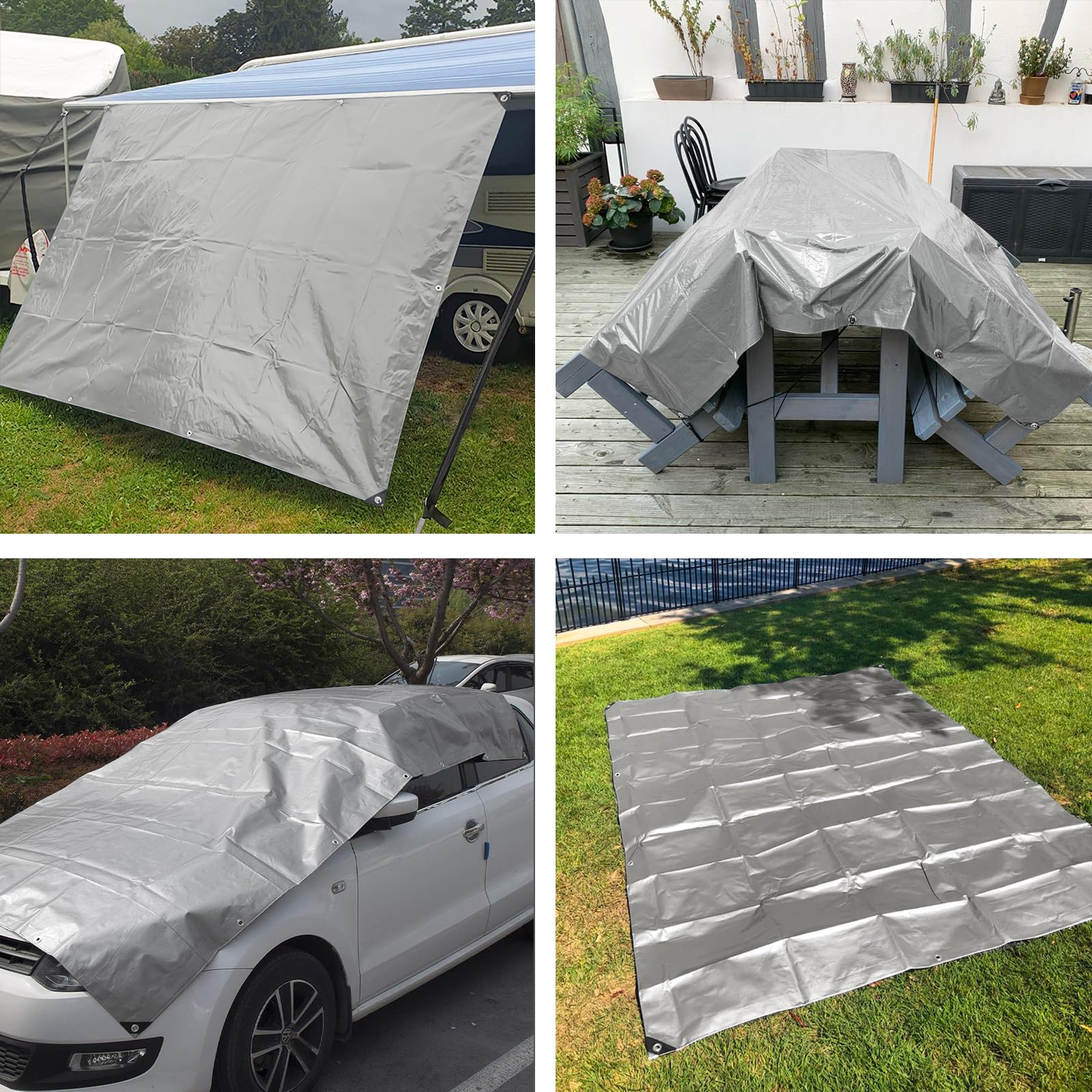 EEATUZTL waterproof tarp protecting boat equipment and gear