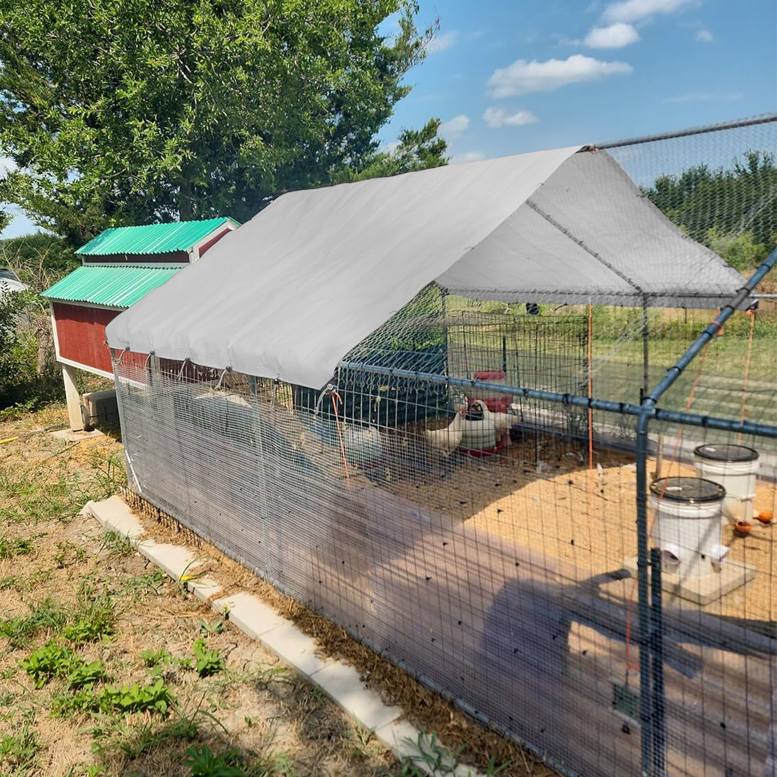 EEATUZTL outdoor tarp used as patio cover to shield furniture