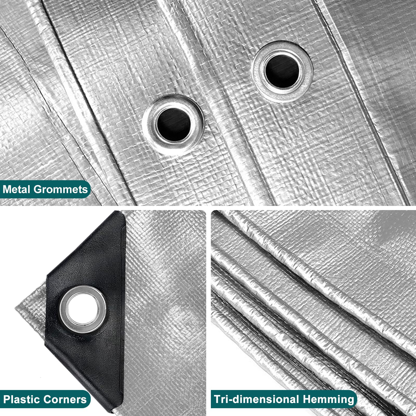 EEATUZTL 12mil thick silver tarp highlighting durability and longevity