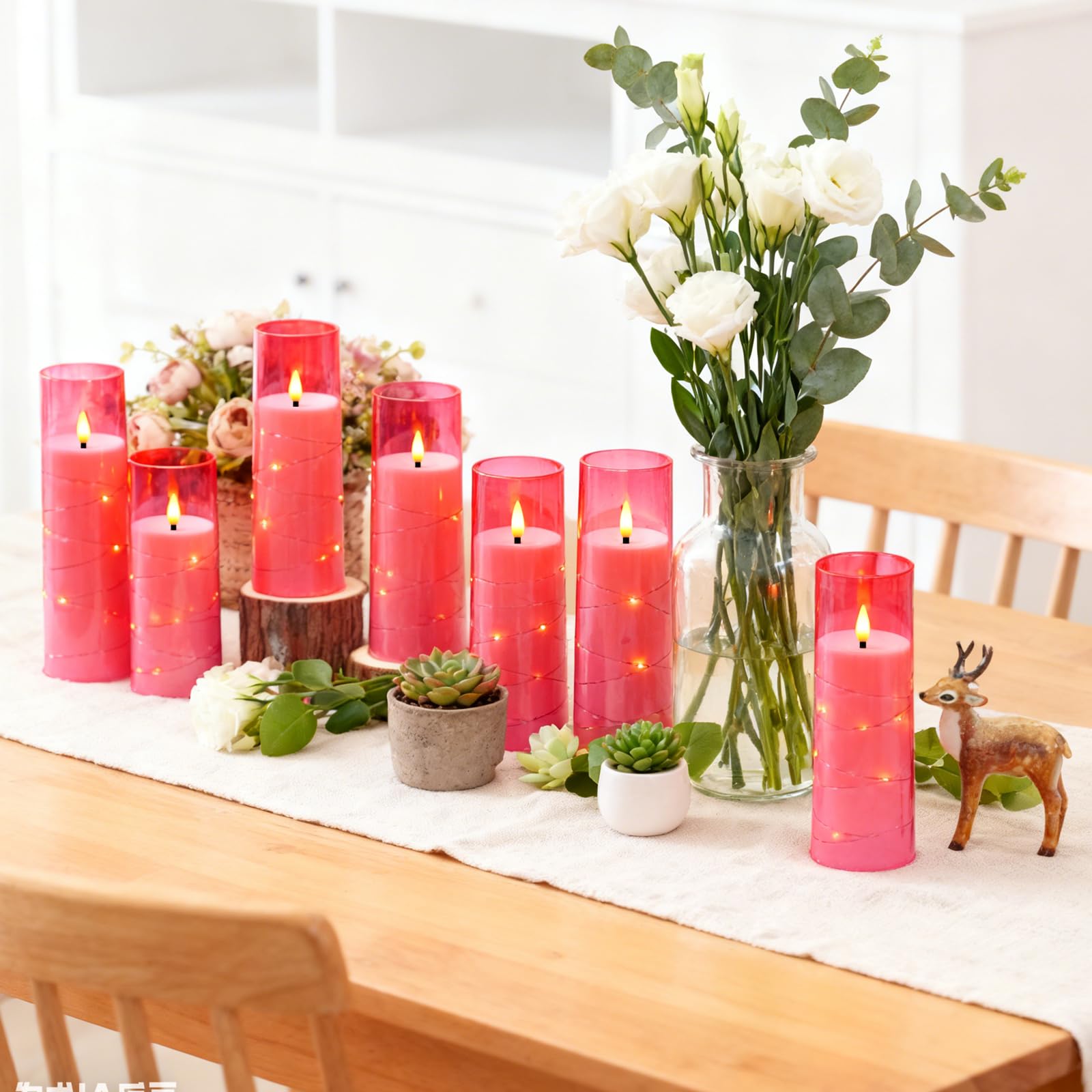Eebuss battery-operated candles provide flexible placement without outlets.