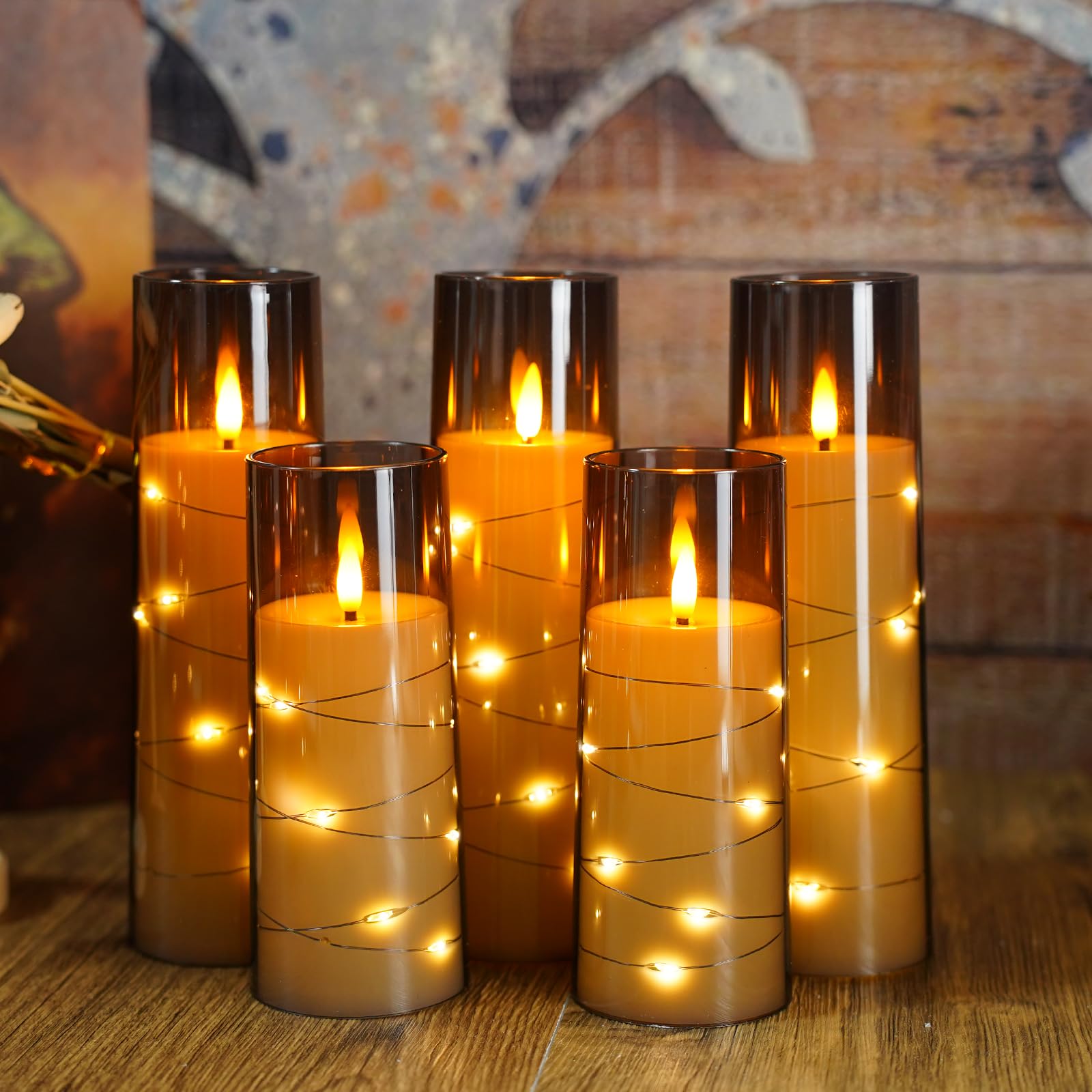 Eebuss flameless candle ideal for dining and mantel displays.