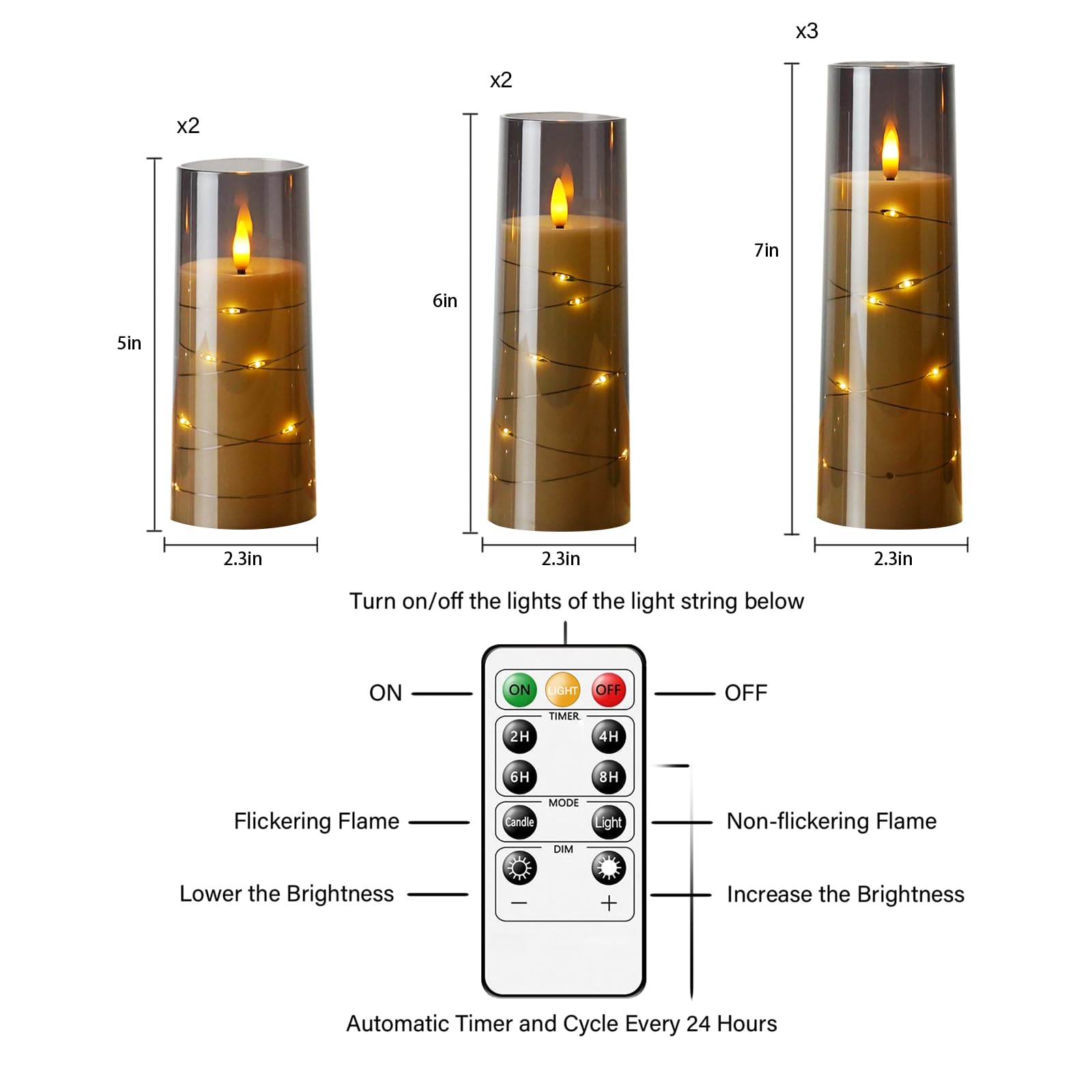 Eebuss flameless candle emits soft warm light for relaxation.