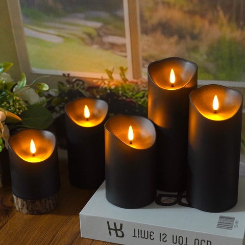 Eebuss flameless candles on the dining table create a warm, intimate atmosphere.