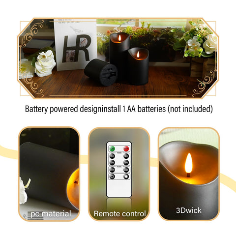 Eebuss pillar candles on a living room shelf provide soft ambient lighting.