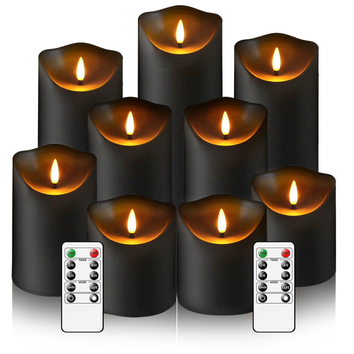 Eebuss flameless candles with remote control illuminate the dining table with cozy warmth.