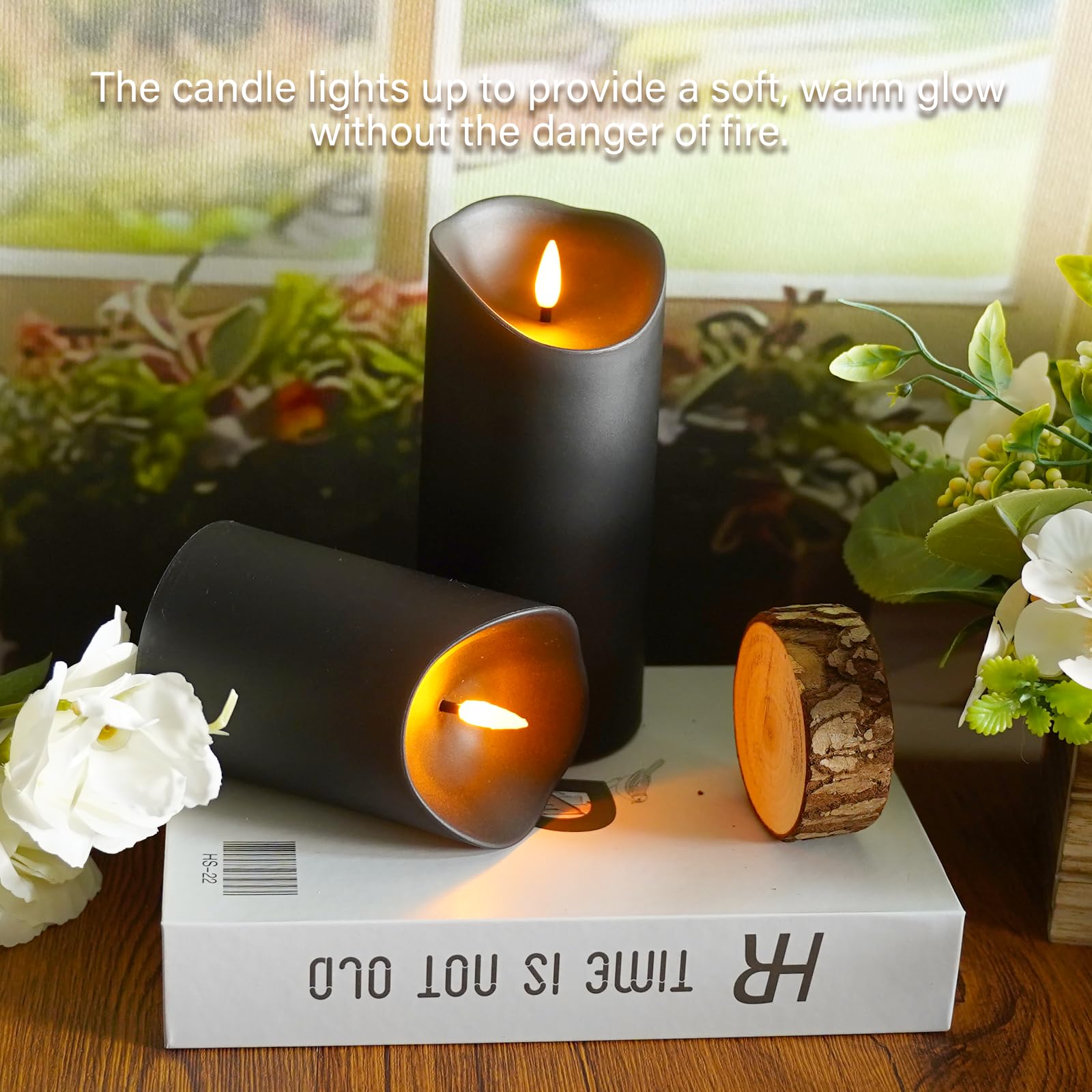Eebuss remote timer in action for easy control of multiple candles.