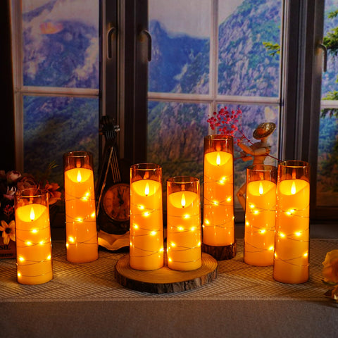 Soft white LED glow from Eebuss candles to create relaxing spaces