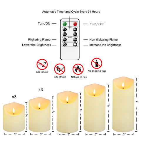 Eebuss ivory candles arranged on a table for warm ambience
