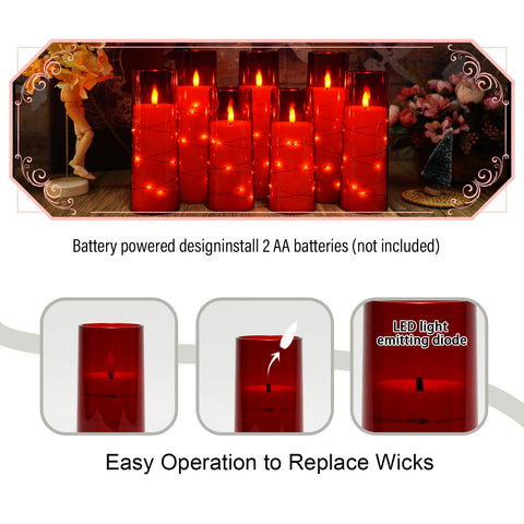 Eebuss LED pillar candles with remote control for easy mood setting
