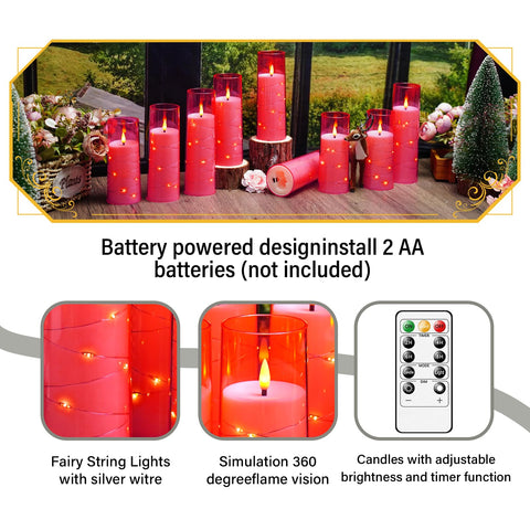 Eebuss LED pillar candles with remote control and timer for easy ambiance.
