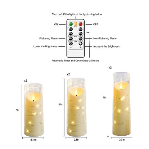 Eebuss LED pillar candles with remote and timer for effortless control.