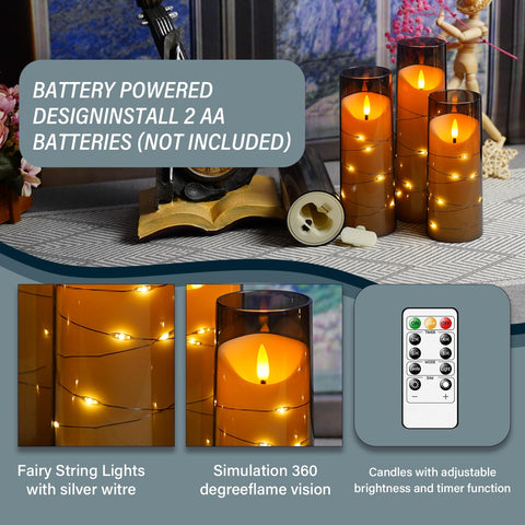 Set of nine grey Eebuss candles for cohesive, stylish decor.