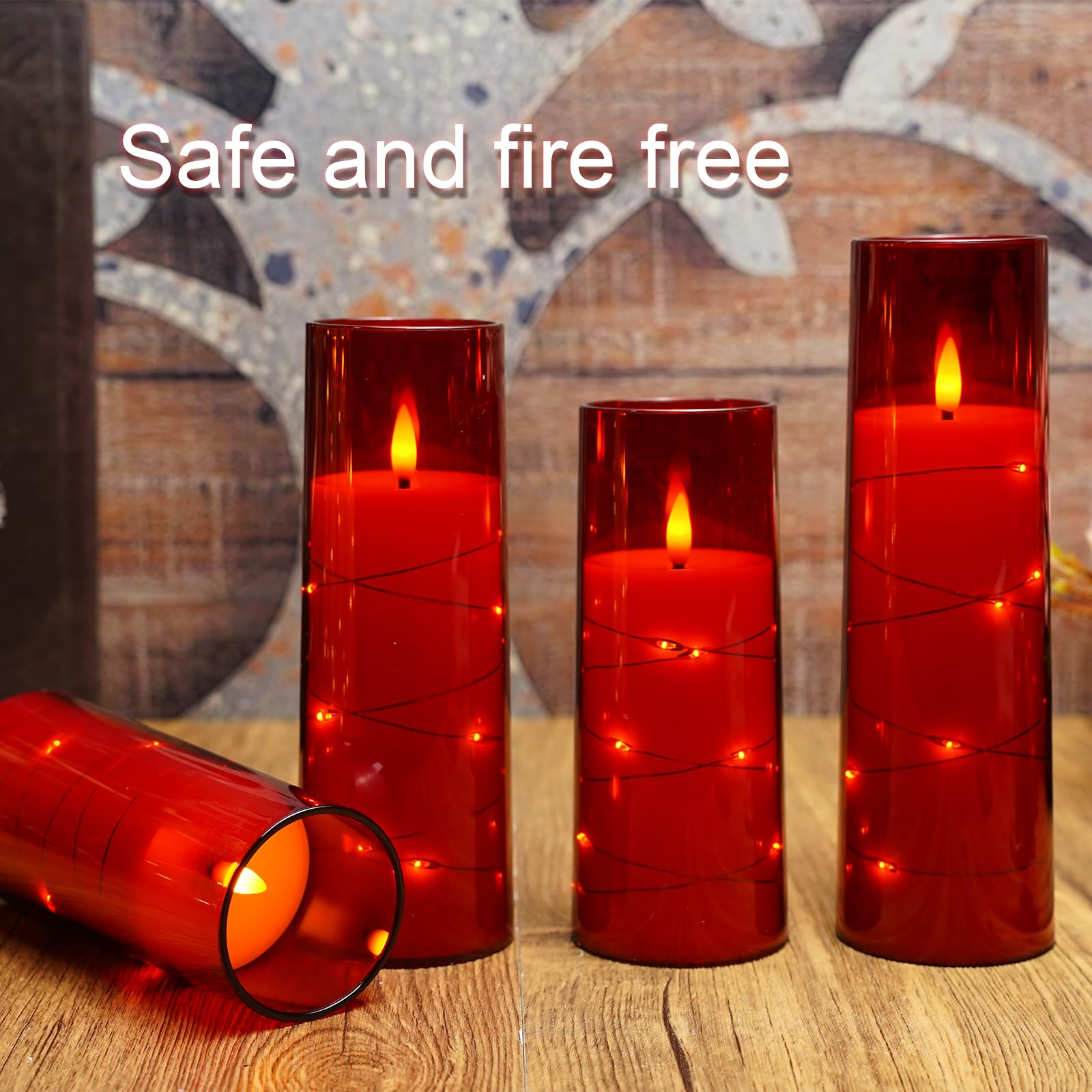 Eebuss star-string detail candles in varied sizes create dynamic displays