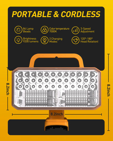 EEFOW compact, rugged work light suited for camping and construction sites.