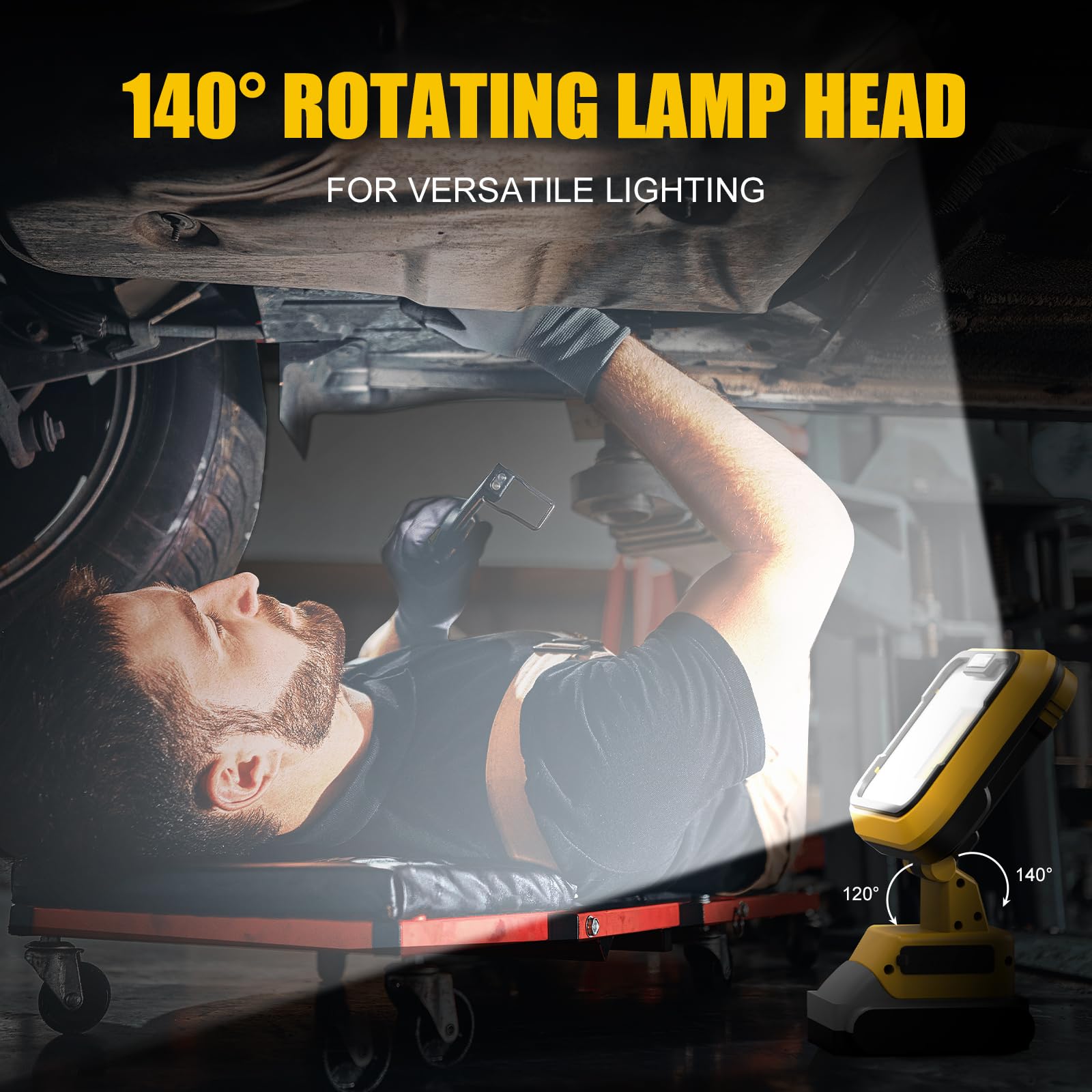 EEFOW work light shielded to resist moisture and dust in outdoor use