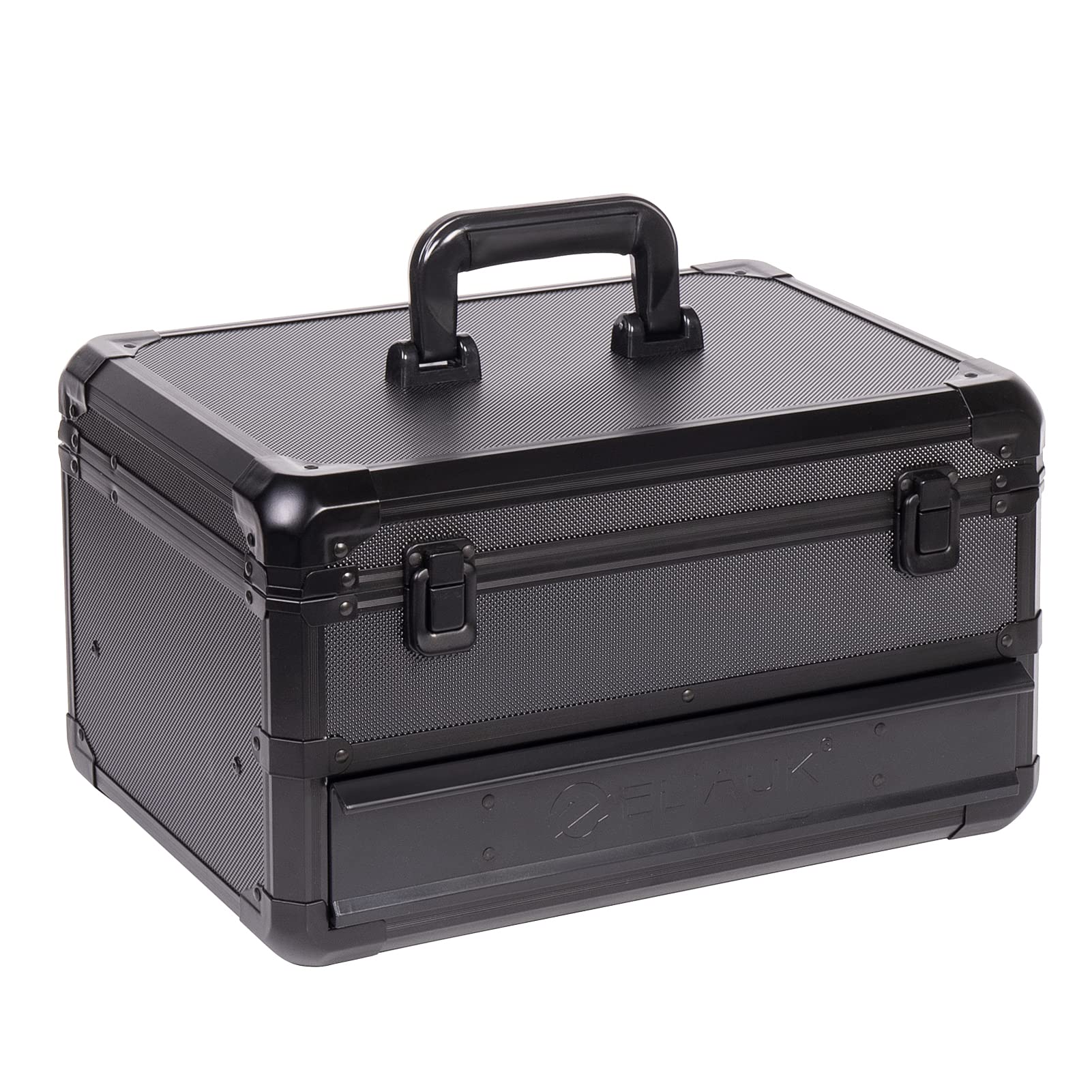 E ELIAUK tool box hard case drawer open demonstrates smooth, heavy-duty drawer slides.