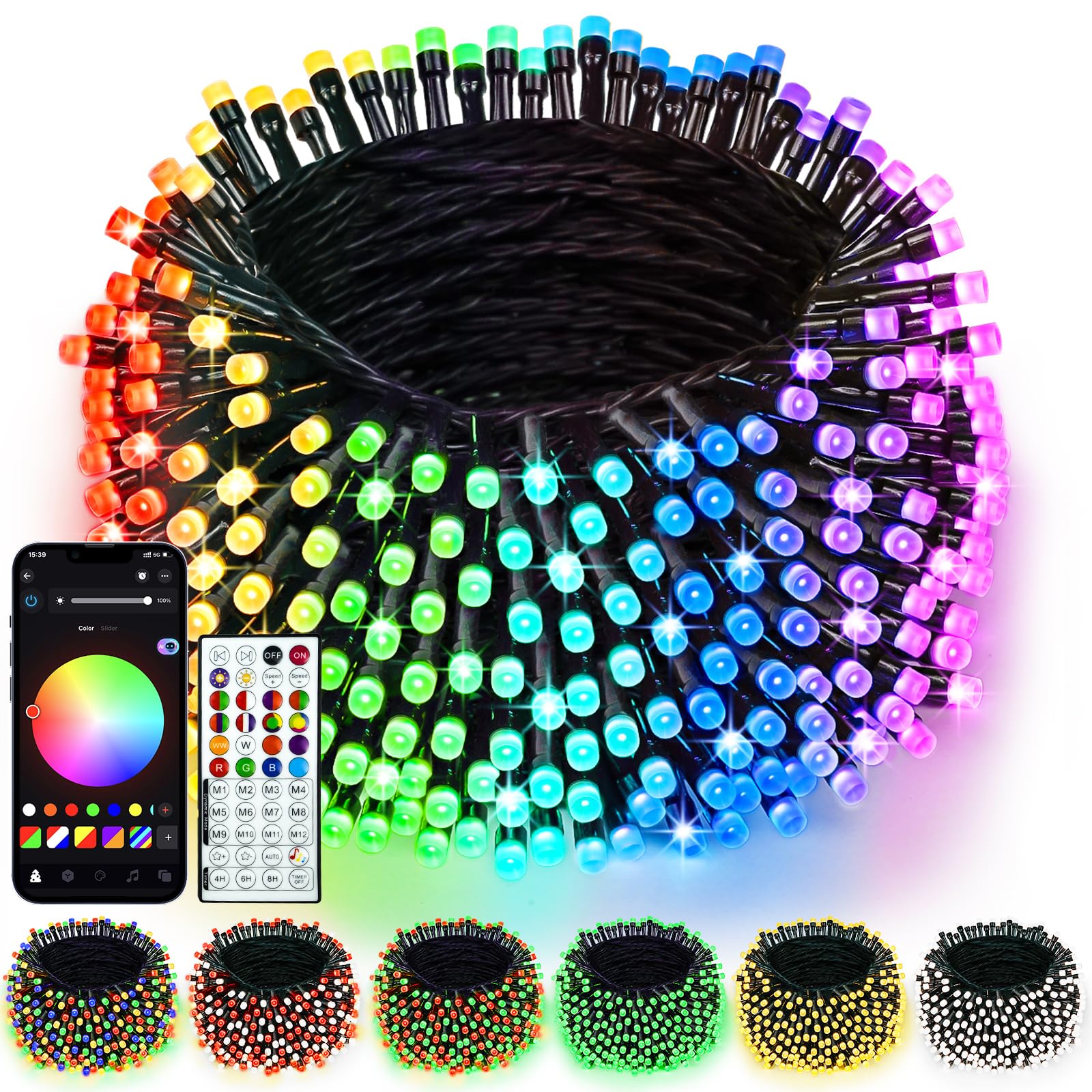 EEW smart color changing lights with remote and app for versatile indoor or outdoor decor