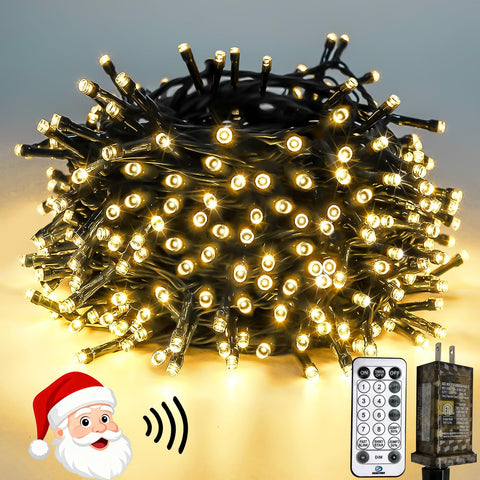 EEW voice-controlled Christmas lights front view for hands-free operation