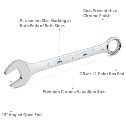 EFFICERE 12-point offset box end delivers increased clearance in tight spaces.