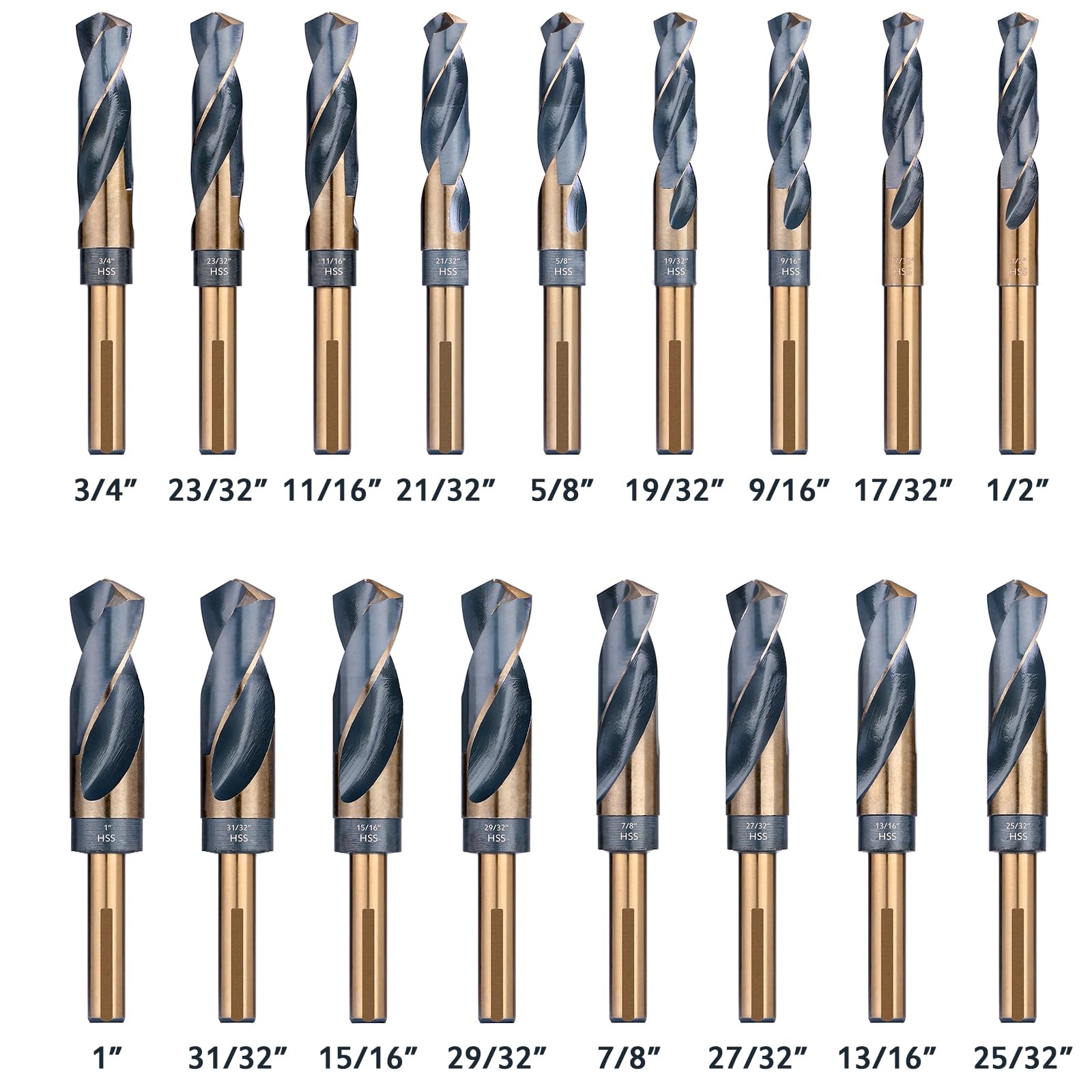 EFFICERE 17-piece deming drill bits in action for fast, precise larger holes.