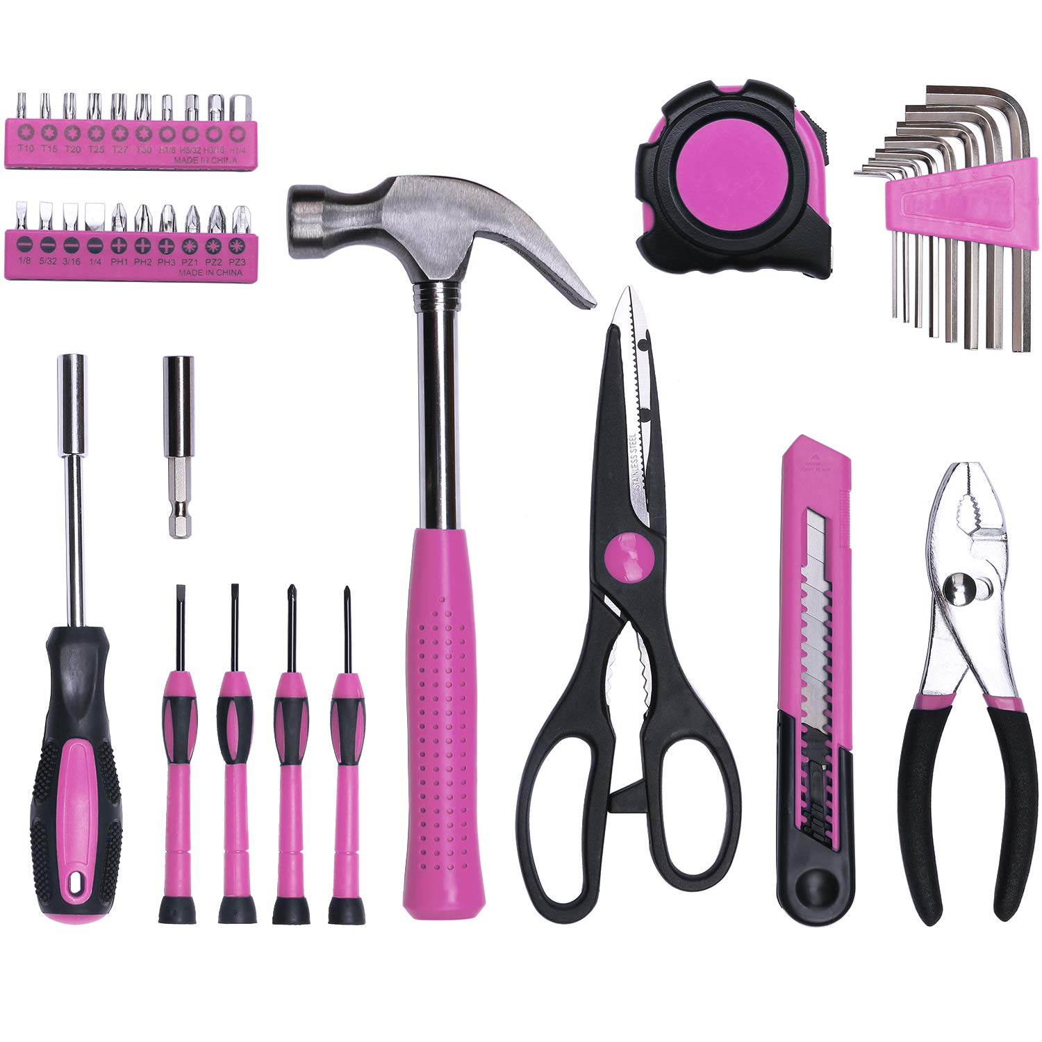 EFFICERE 40-piece tool kit in lockable case for easy organization and transport