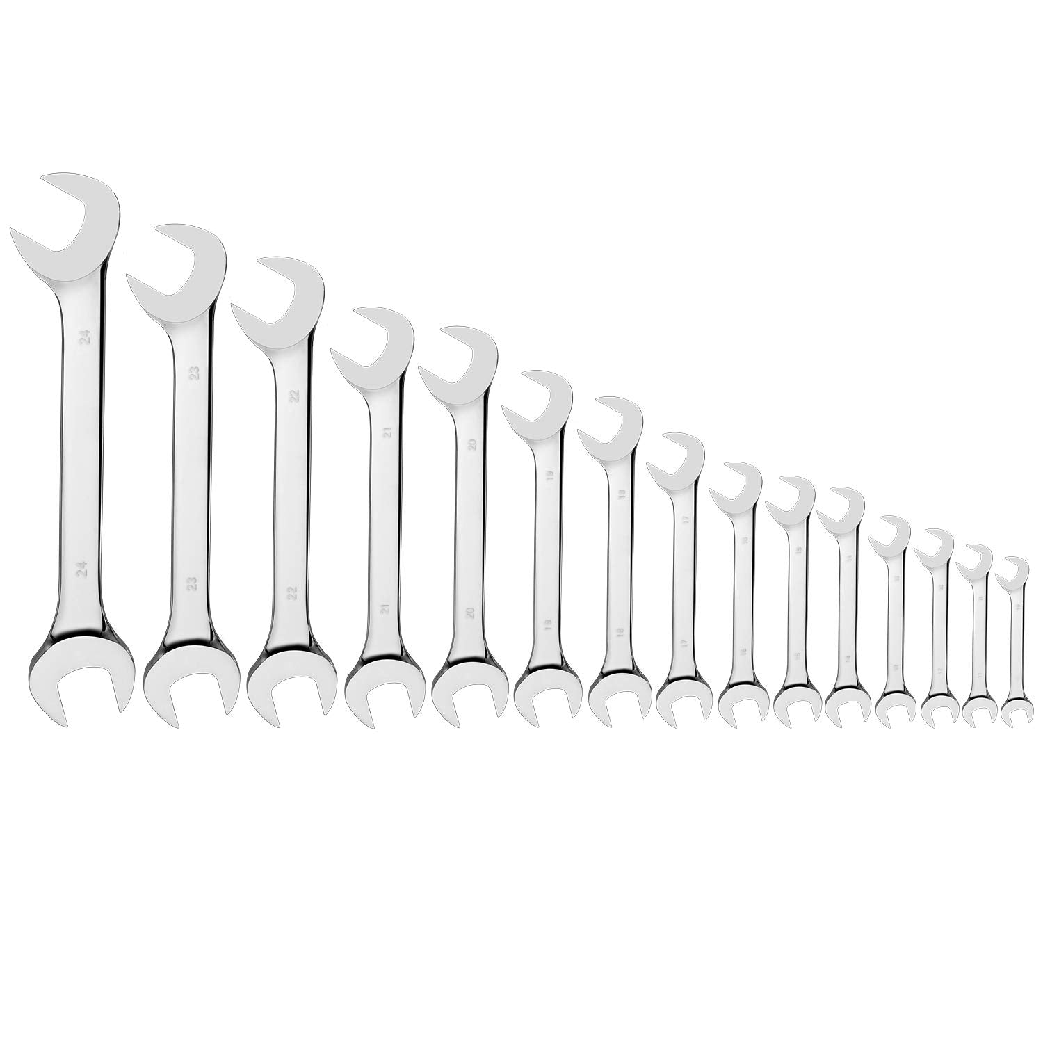 EFFICERE chrome vanadium steel wrenches with mirror finish