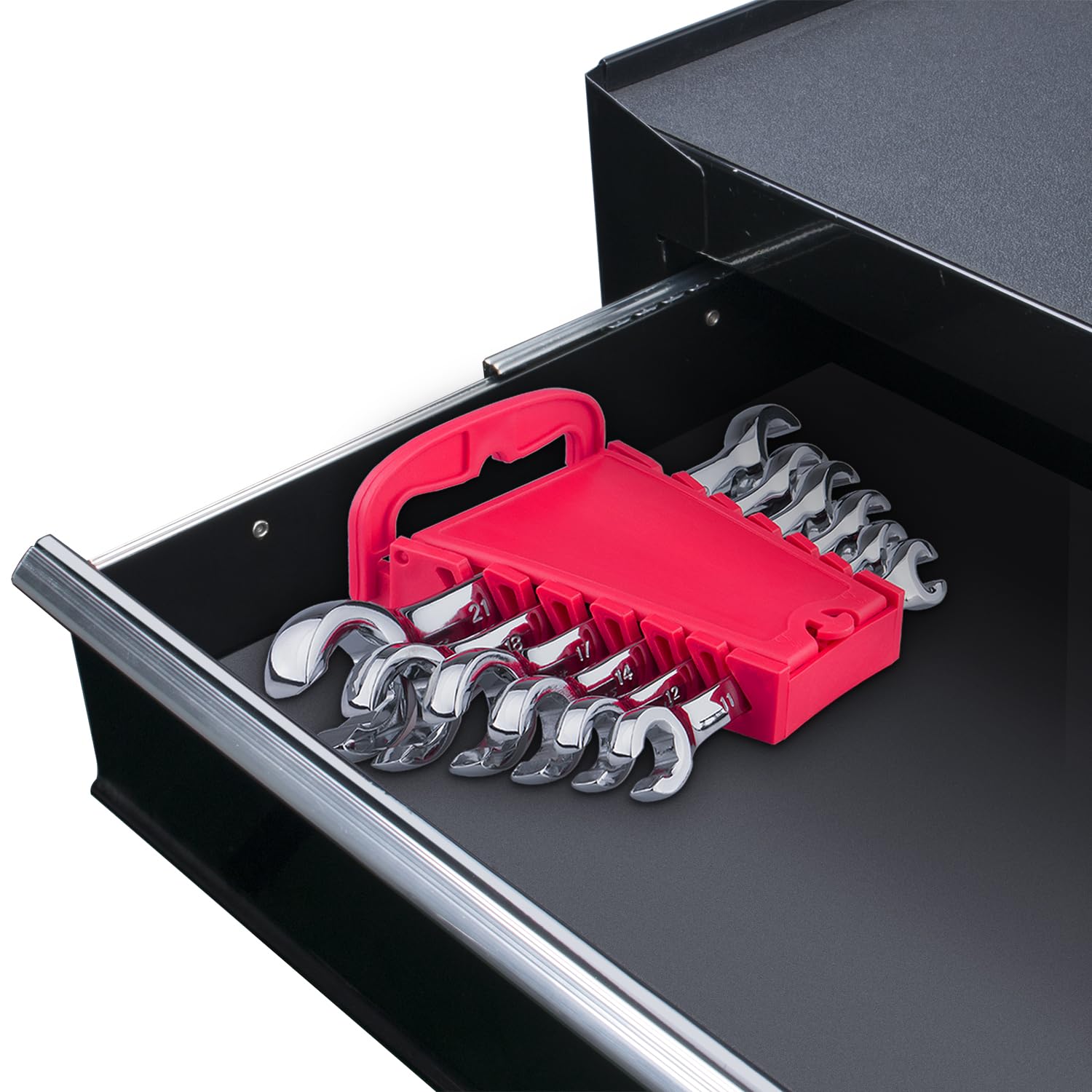 EFFICERE flare nut wrench set angled-offset openings for tight spaces