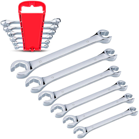 EFFICERE flare nut wrench set front view highlighting durable chrome vanadium build