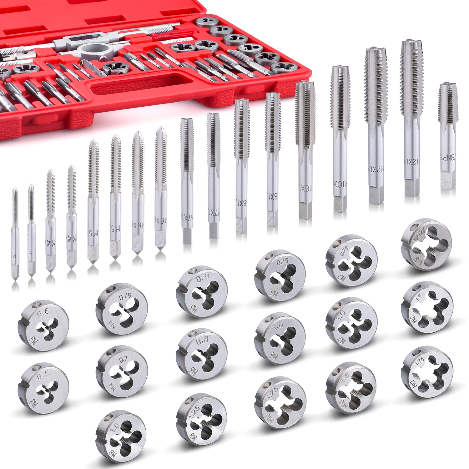 EFFICERE long-handle tap wrench provides steady leverage for deep holes.