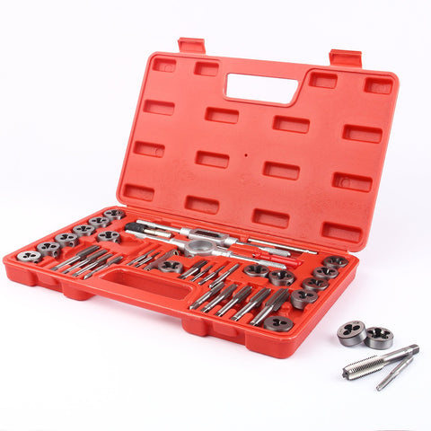 EFFICERE taps and dies array shows full metric range for versatile threading tasks.