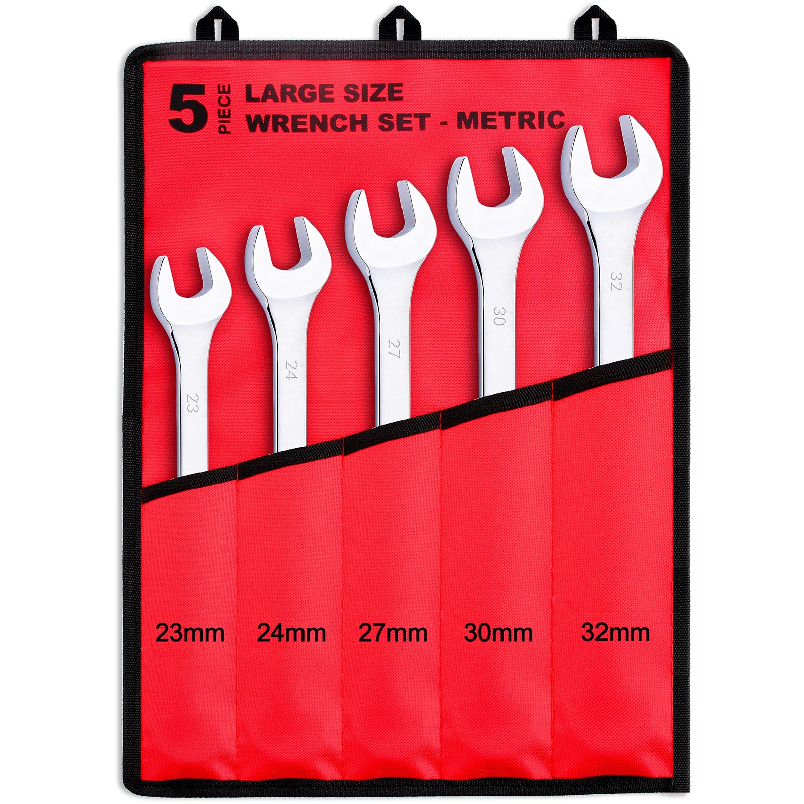 EFFICERE 23-32mm wrenches for auto and machinery maintenance with leverage and rust-resistant finish