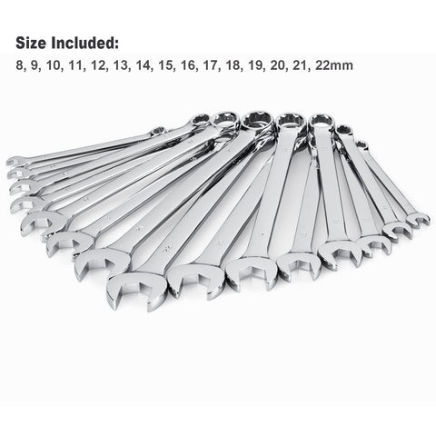 EFFICERE wrenches hanging in rack provide quick access for home, garage, or shop projects