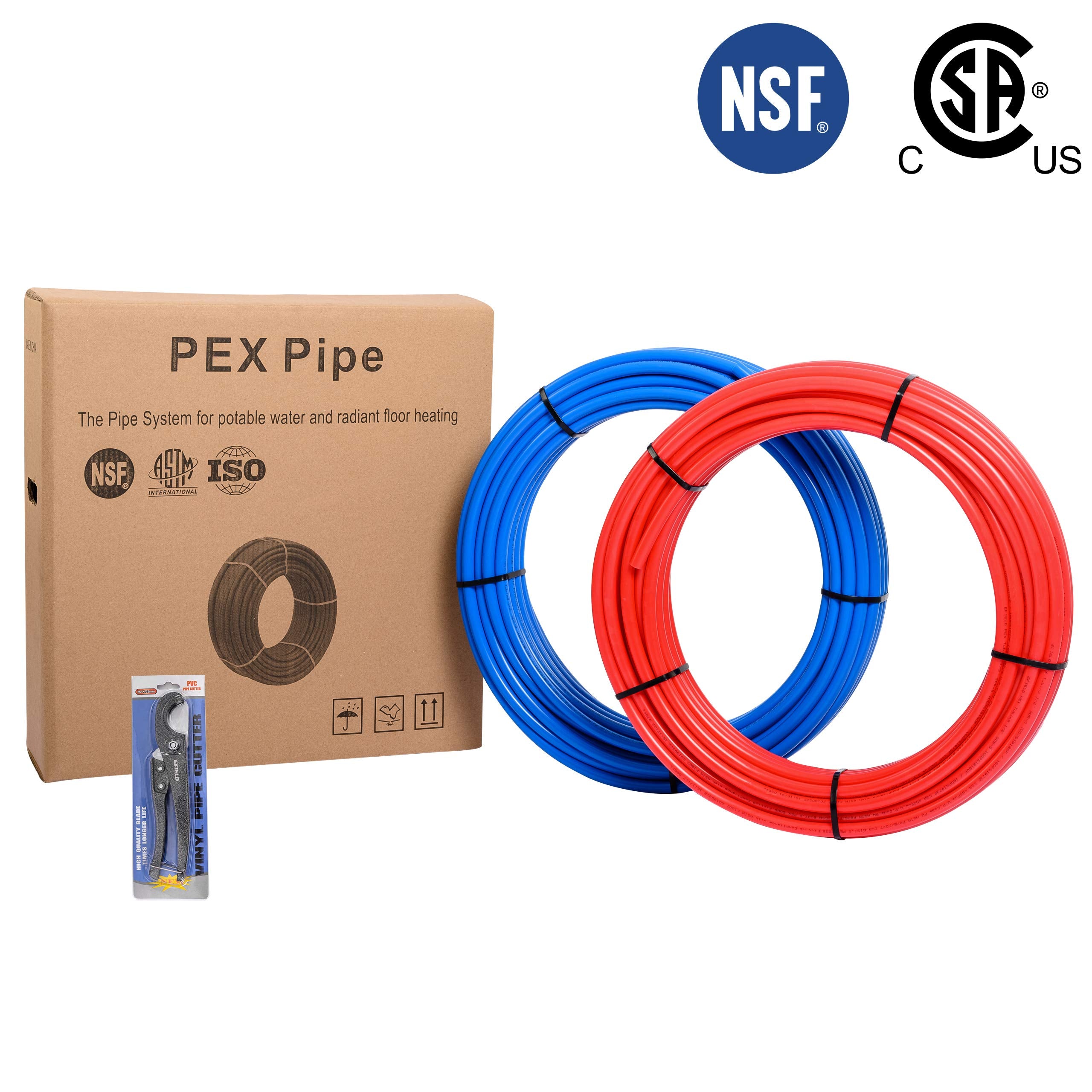 EFIELD PEX-B dual-color layout for organized plumbing installation