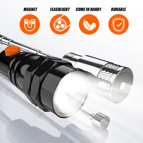 EGIFI 15 lb magnetic rod retrieves heavier items behind appliances and frames