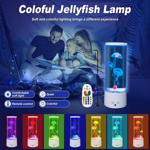 Eglagen Jellyfish Lamp educational display shows marine life with glow