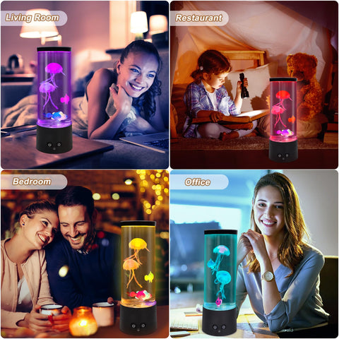 Eglagen Jellyfish Lamp with lifelike jellyfish enhances room decor and atmosphere.