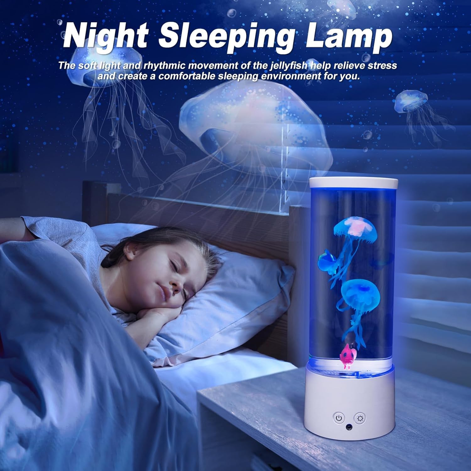 Eglagen Jellyfish Lamp ambient night light for restful evenings
