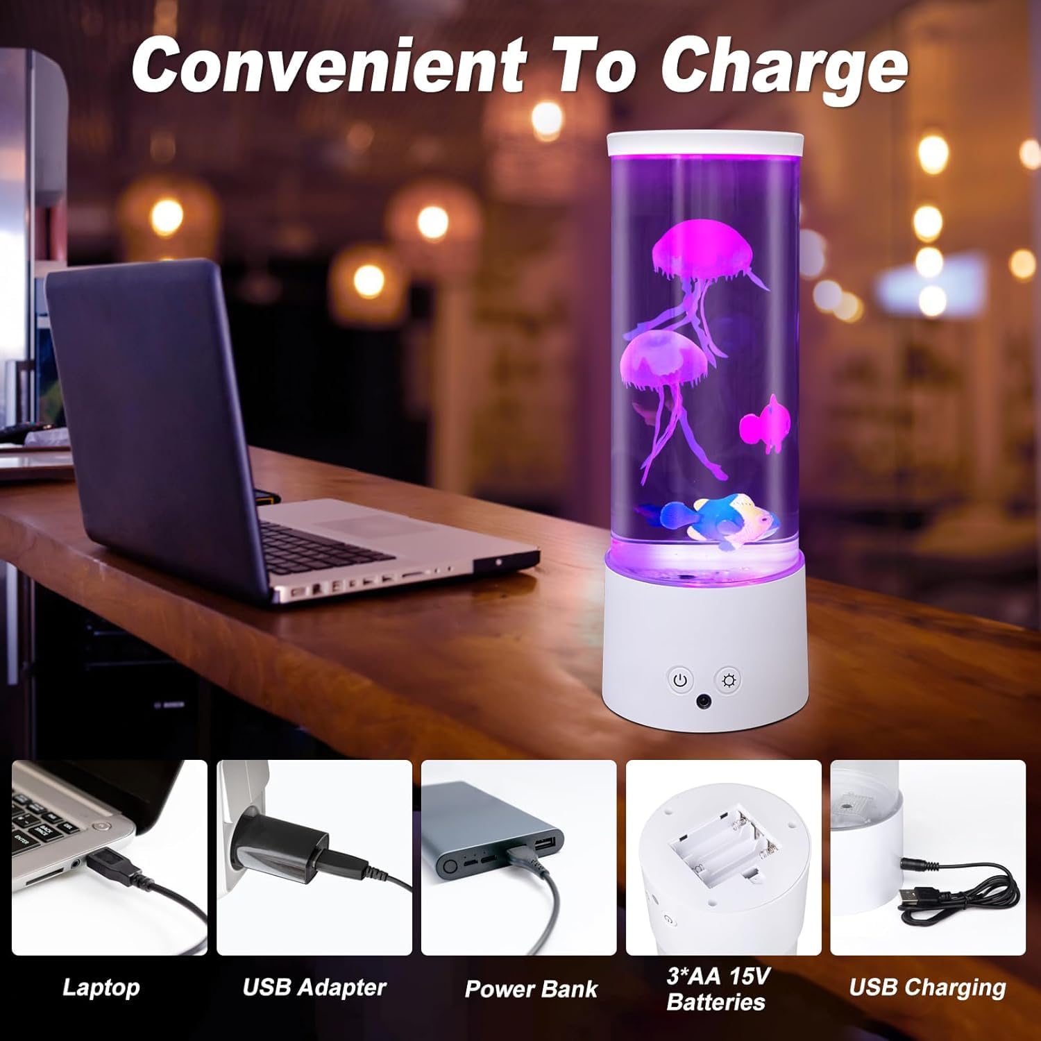 Eglagen Jellyfish Lamp quiet operation due to brushless motor