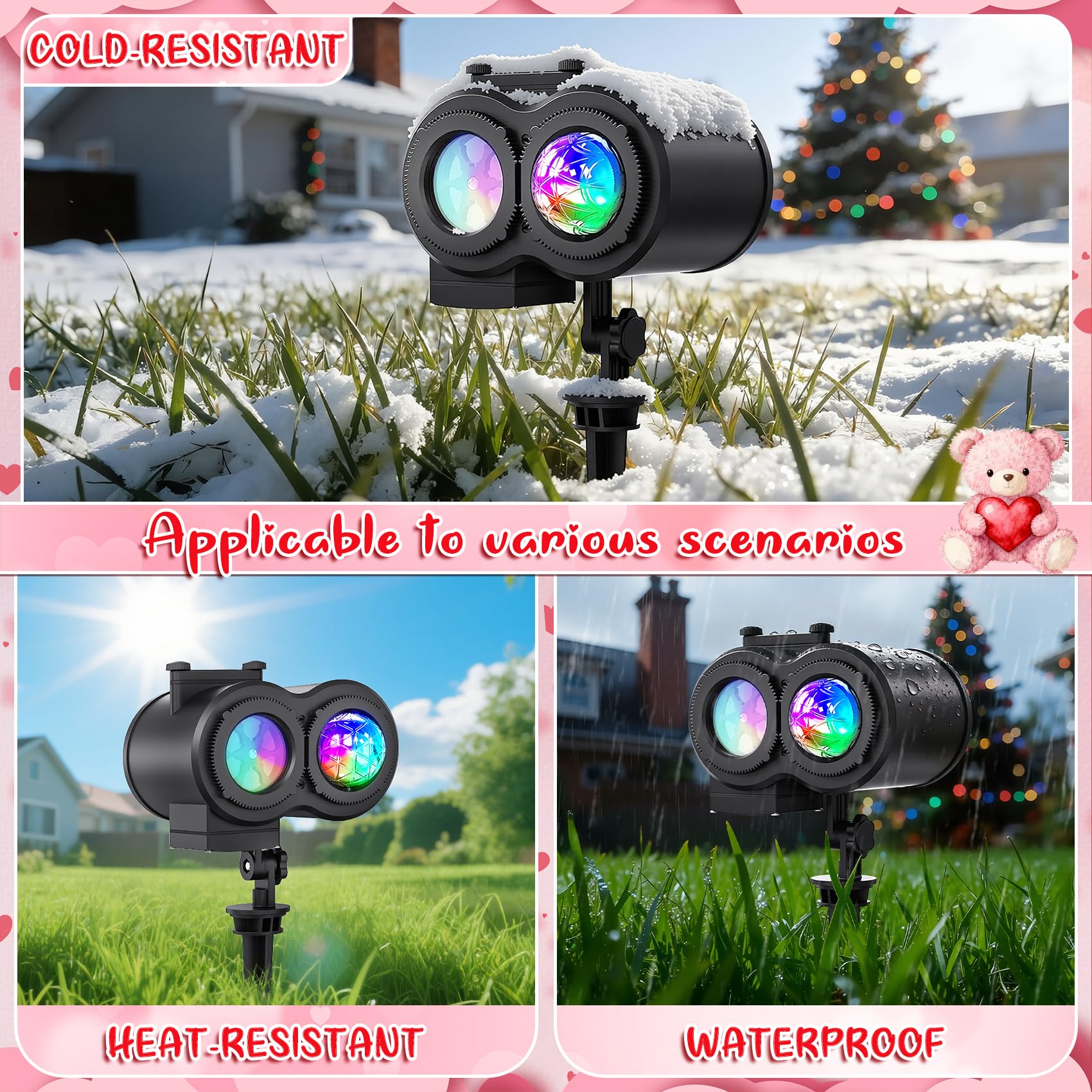 Eglagen Valentine's projector remote control enables easy mode changes.
