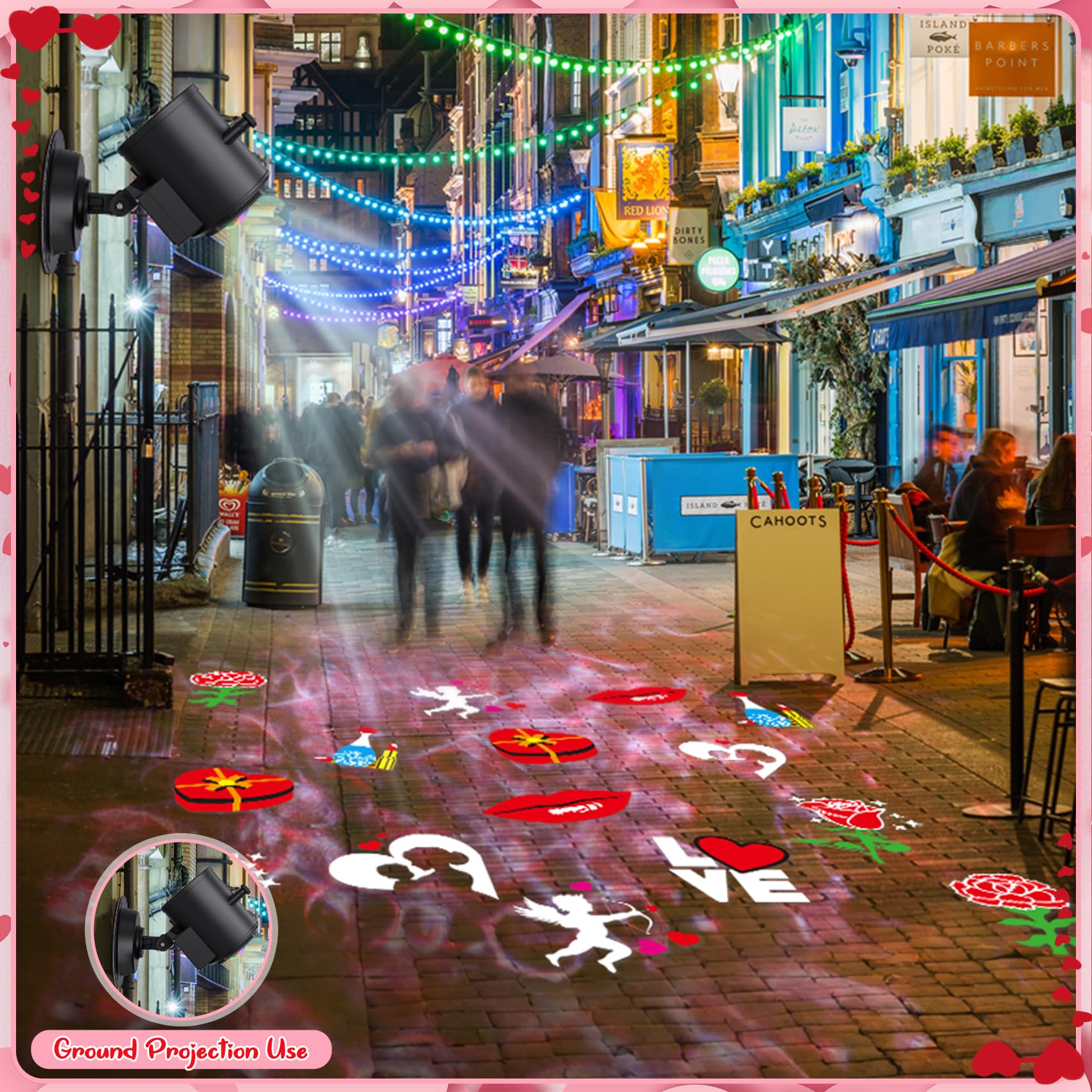 Eglagen Valentine's projector suits gardens, parties, and holidays.